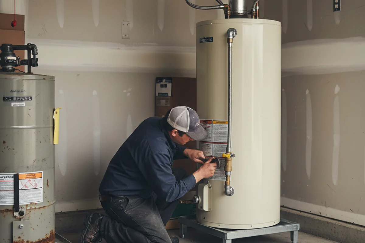 Water heater and shutoff valve replacement in Fort Branch